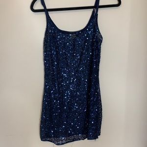 DAYTRIP BLUE sparkle layering tank top